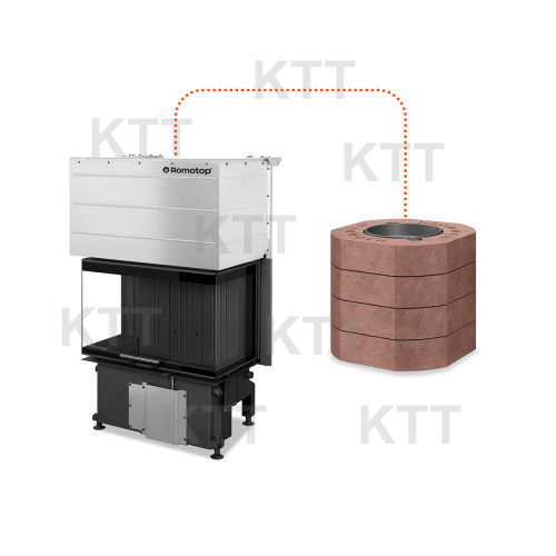 IMPRESSION C 3G L 74.51.37.26M trojstranna delené sklo čierny igniton