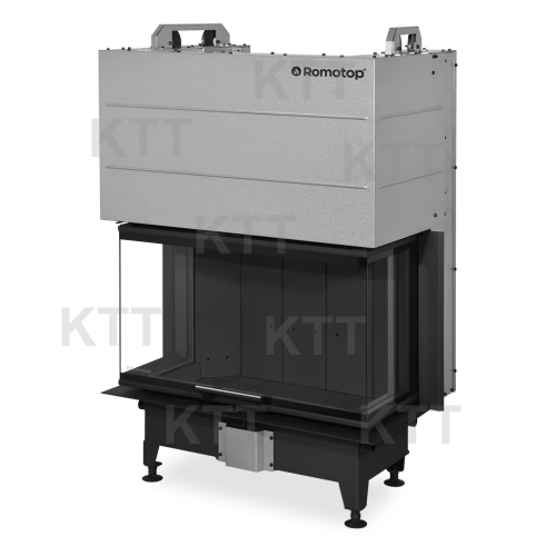 HEAT C 3G L 80.52.31.26 teplovzdušná trojstranná krbová vložka s výsuvnými dvierkami a s deleným sklom čierny igniton