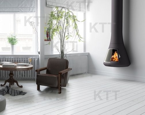 CALISTA 917 WALL-MOUNTED FIREPLACE,PAINTED - TRIPLE WALL CHIMNEY-FLUE